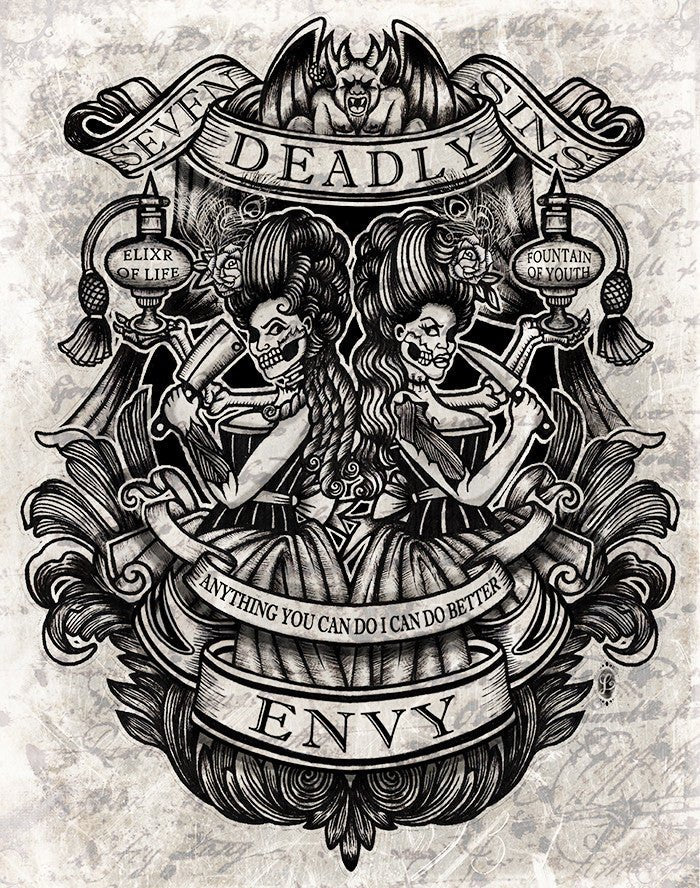 Envy Art Print - Se7en Deadly