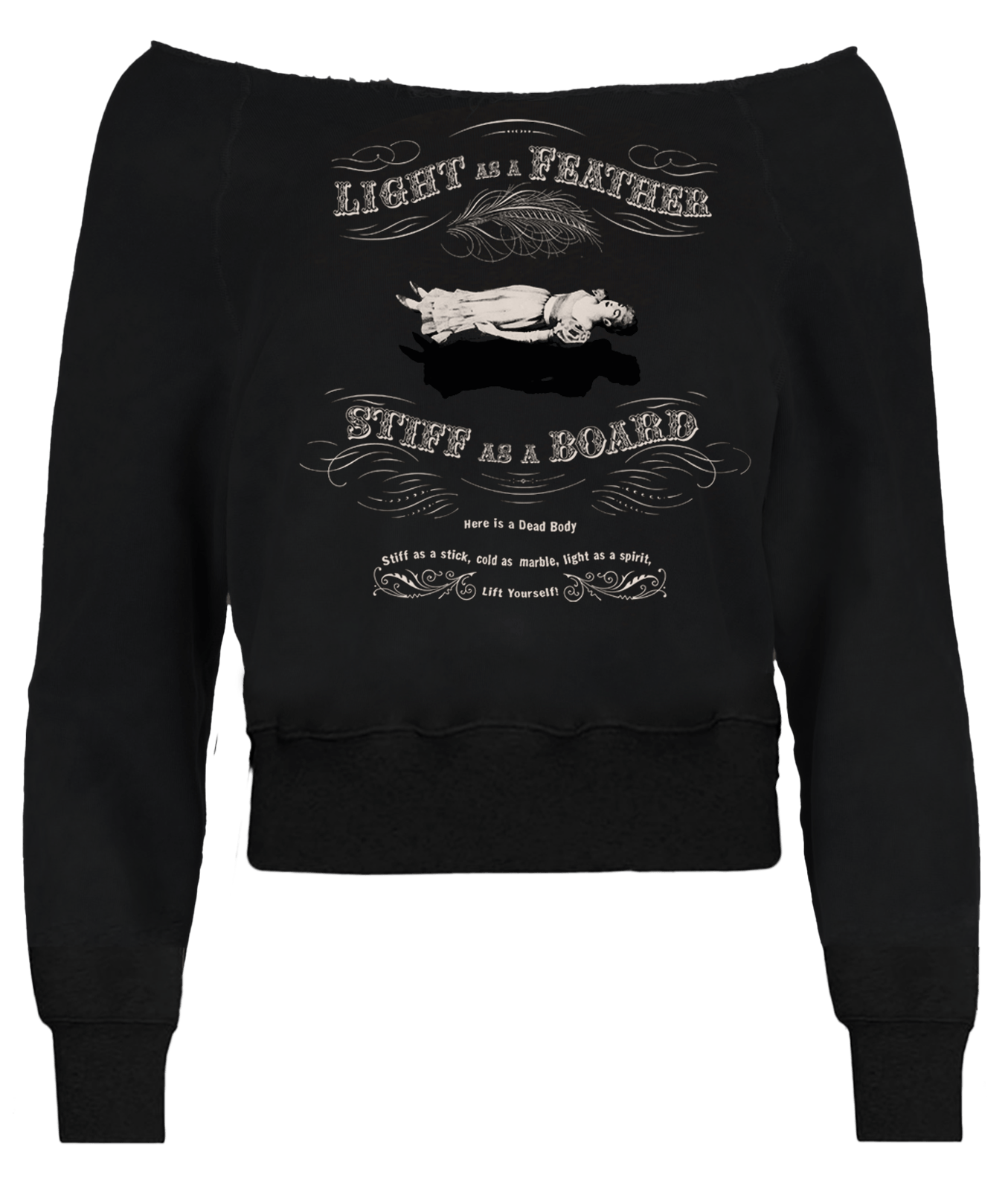 Light as a feather Off Shoulder Sweatshirt - Se7en Deadly