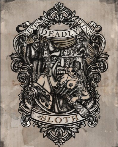 Sloth Art Print - Se7en Deadly