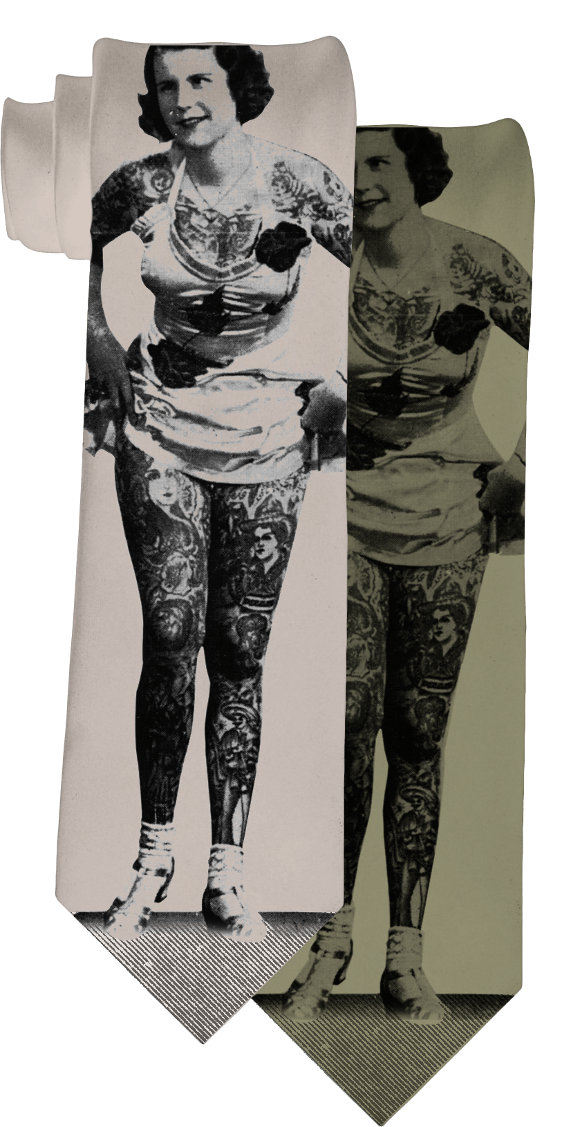 Tattooed Lady Necktie - Se7en Deadly