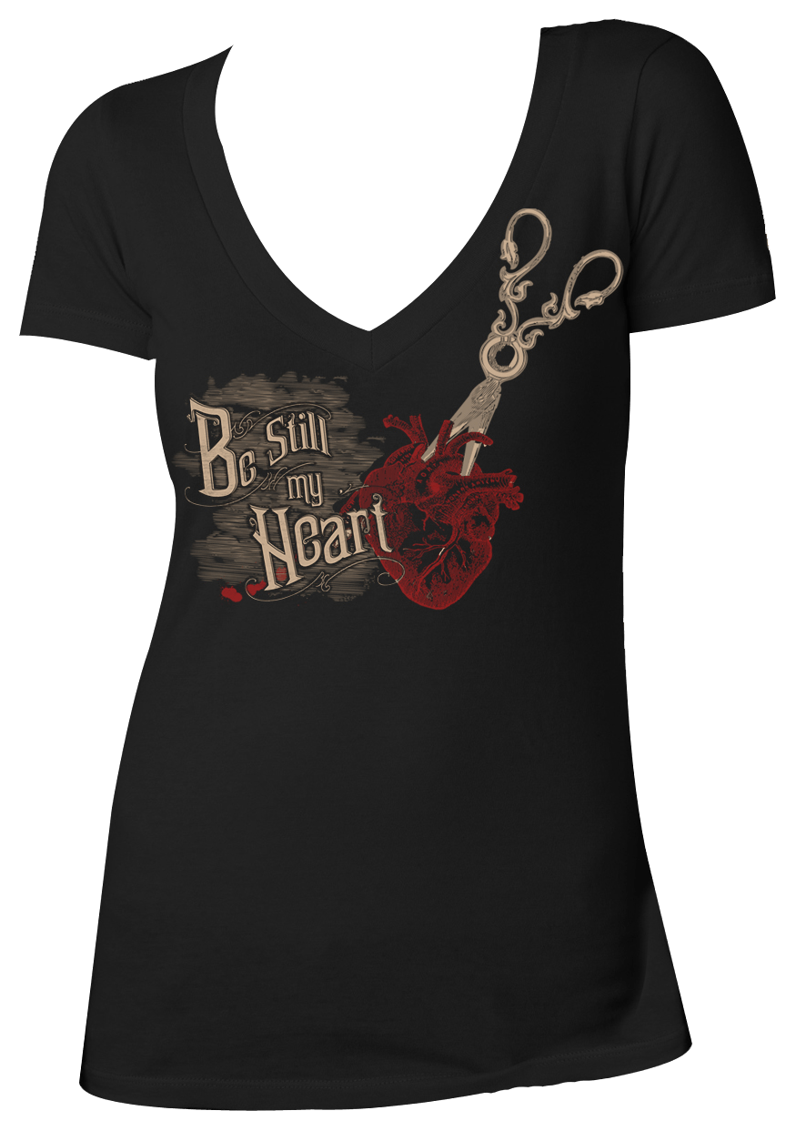 Womens Be Still My Heart V-Neck - Se7en Deadly
