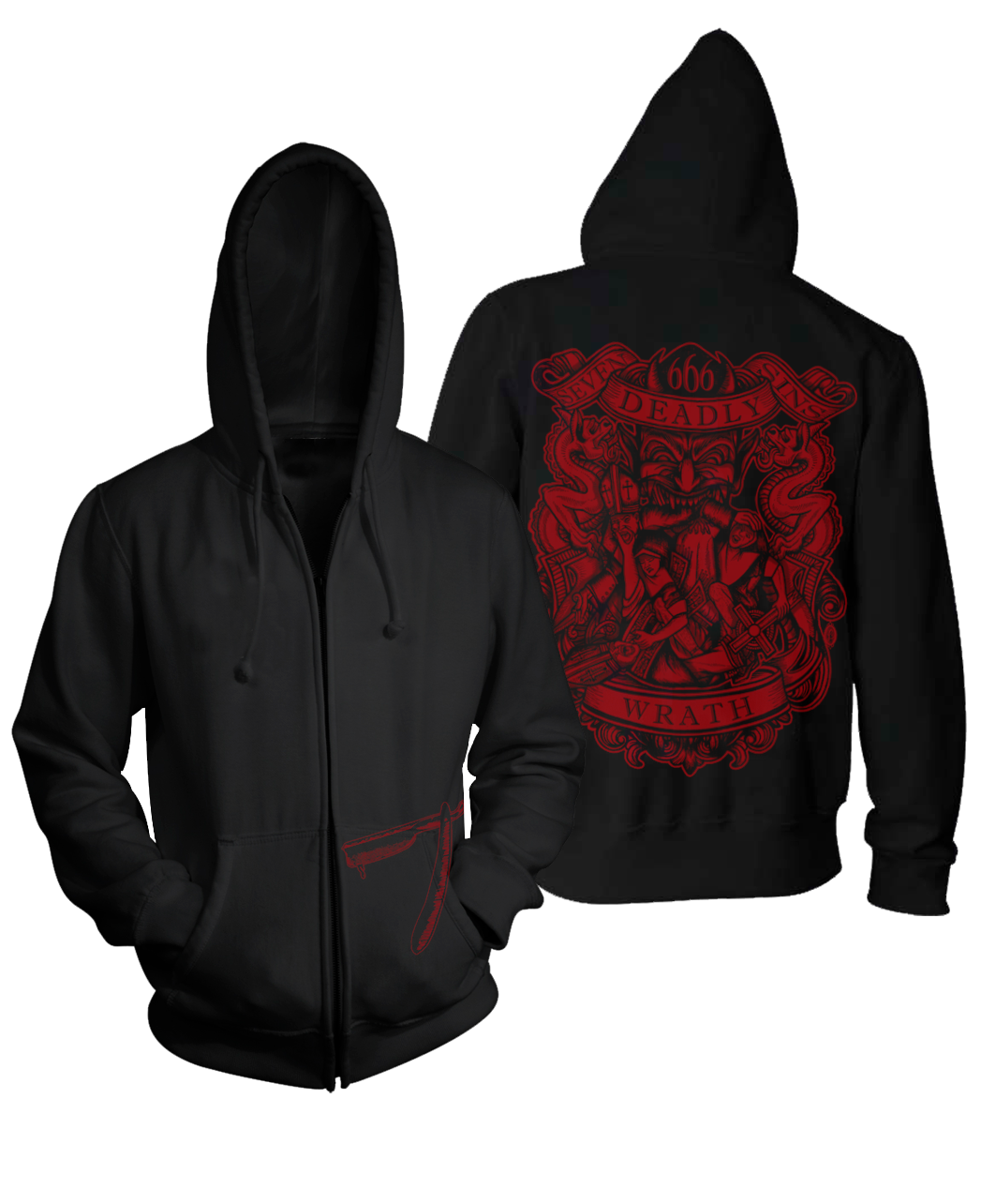 Mens Wrath Hoodie - Se7en Deadly