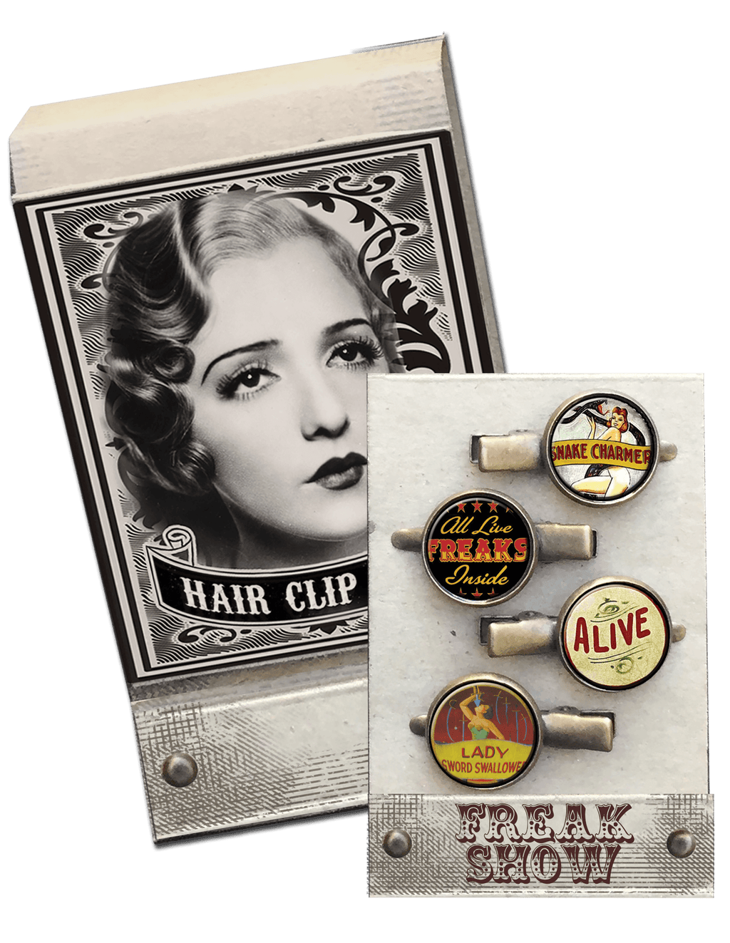 Freakshow Match Book Hair Clips - Se7en Deadly