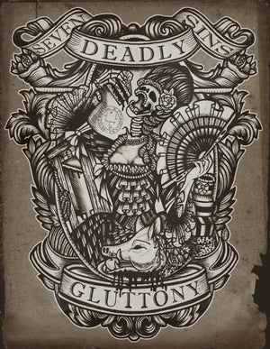 Gluttony Art Print - Se7en Deadly