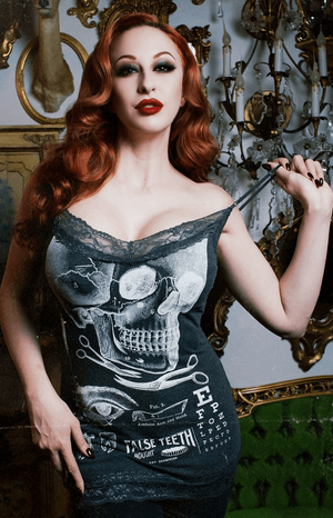 Medical Chart Lace Cami Gray - Se7en Deadly