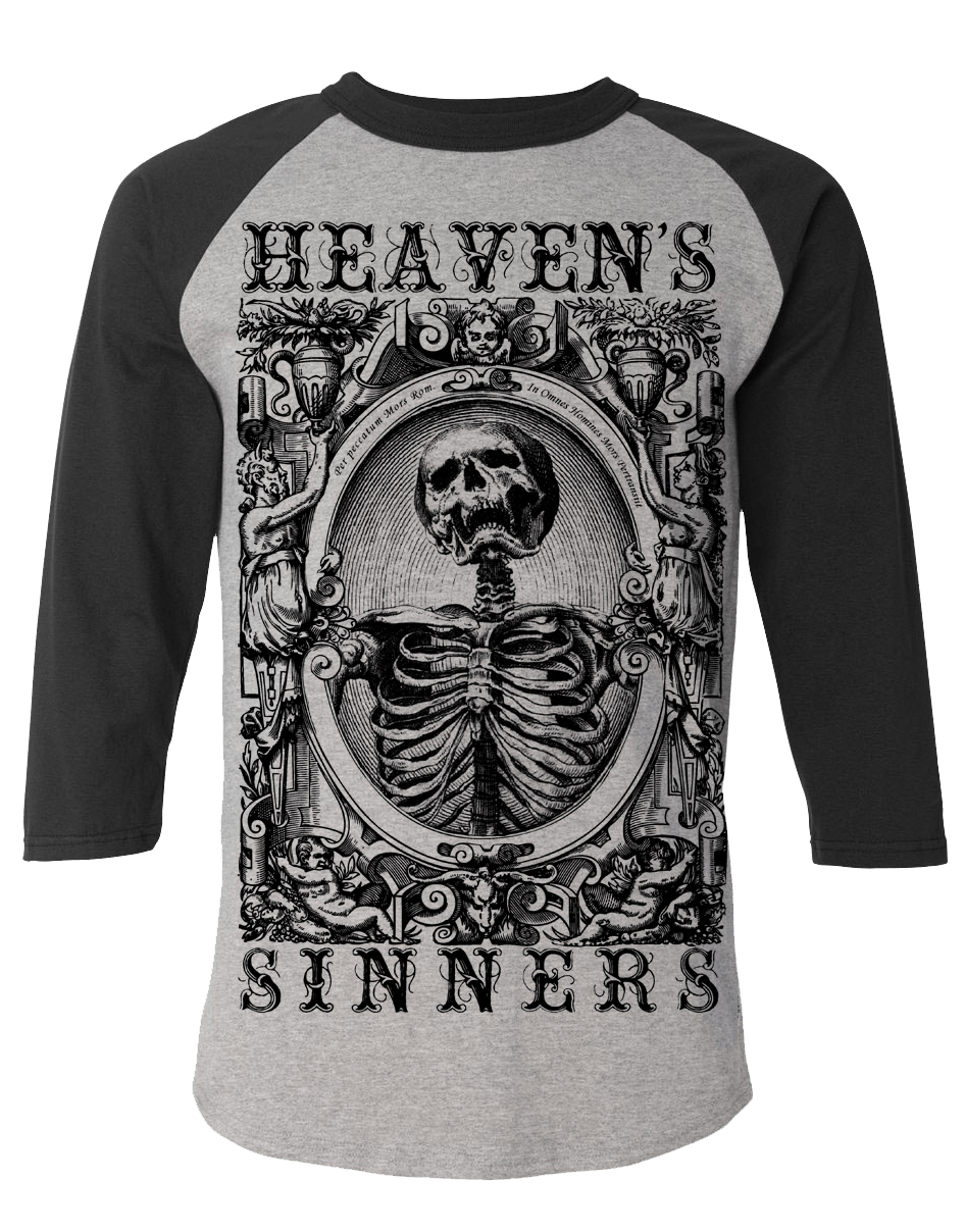 Mens Heavens Sinners Baseball Tee - Se7en Deadly