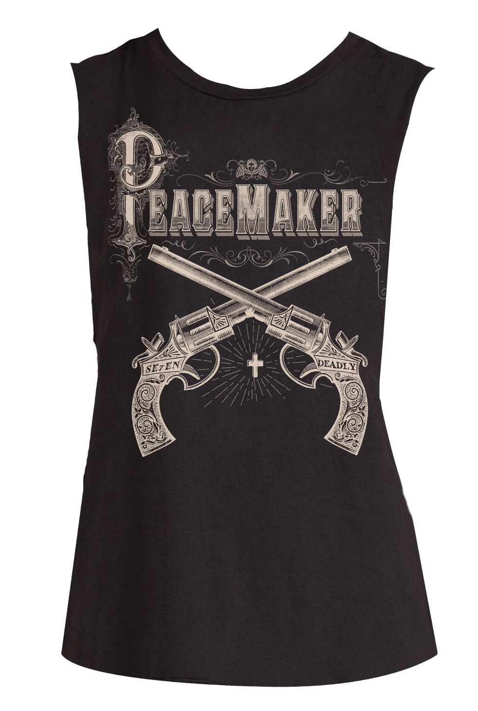 Peace Maker Muscle Tee Black - Se7en Deadly