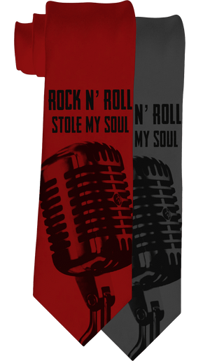 Rock N Roll Stole My Soul Necktie - Se7en Deadly