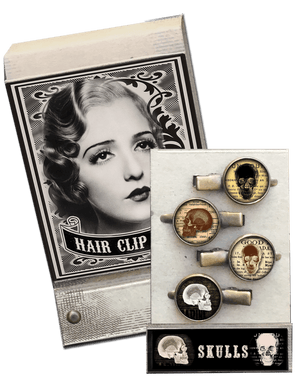 Skull Match Book Hair Clips - Se7en Deadly
