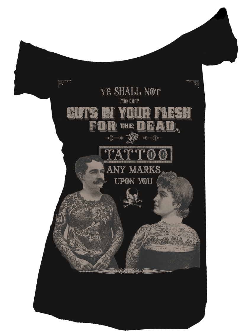 Tattoos For the Dead Off The Shoulder Tee - Se7en Deadly