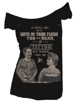 Tattoos For the Dead Off The Shoulder Tee - Se7en Deadly