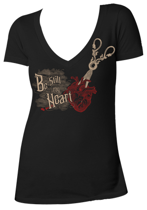 Womens Be Still My Heart V-Neck - Se7en Deadly