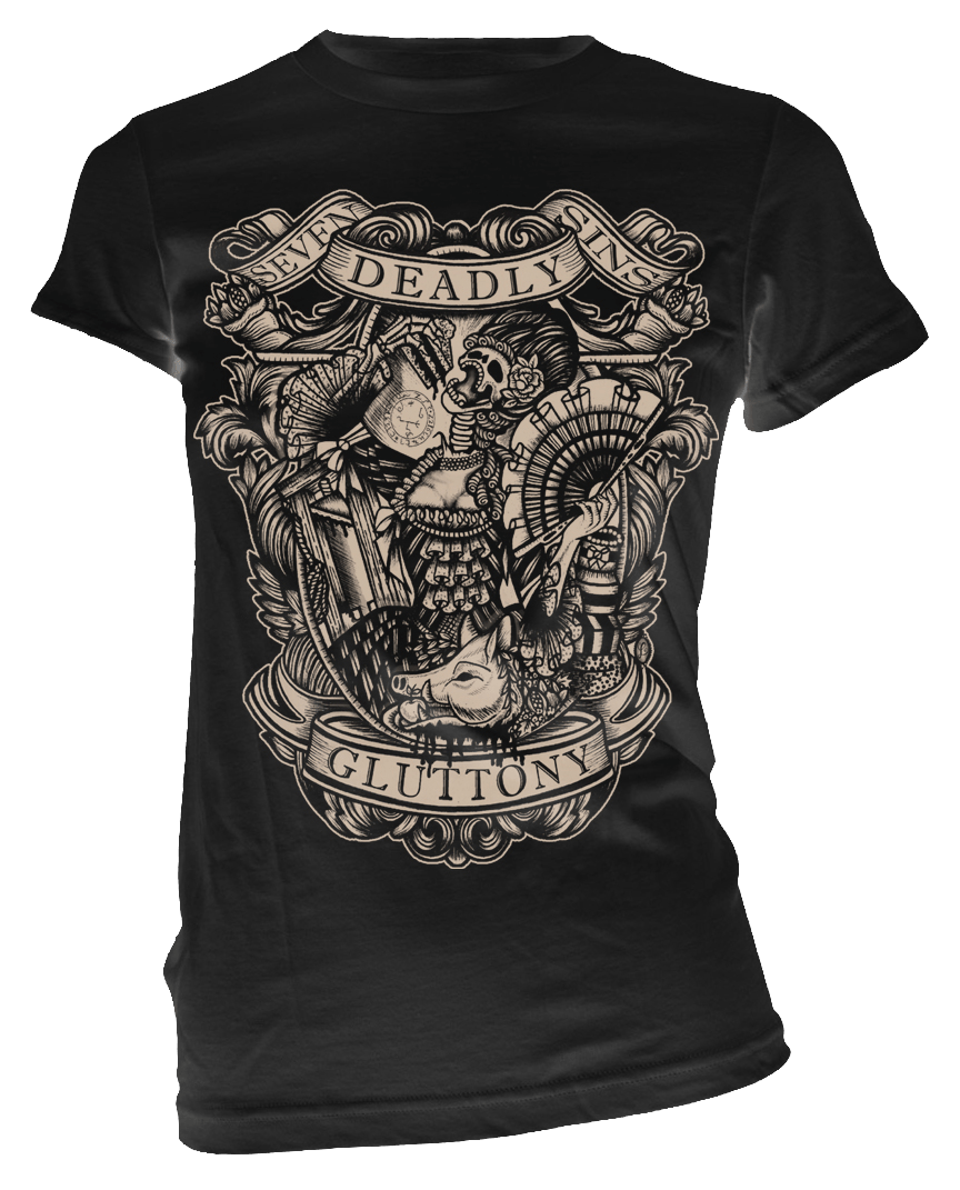 Womens Gluttony Tee - Se7en Deadly