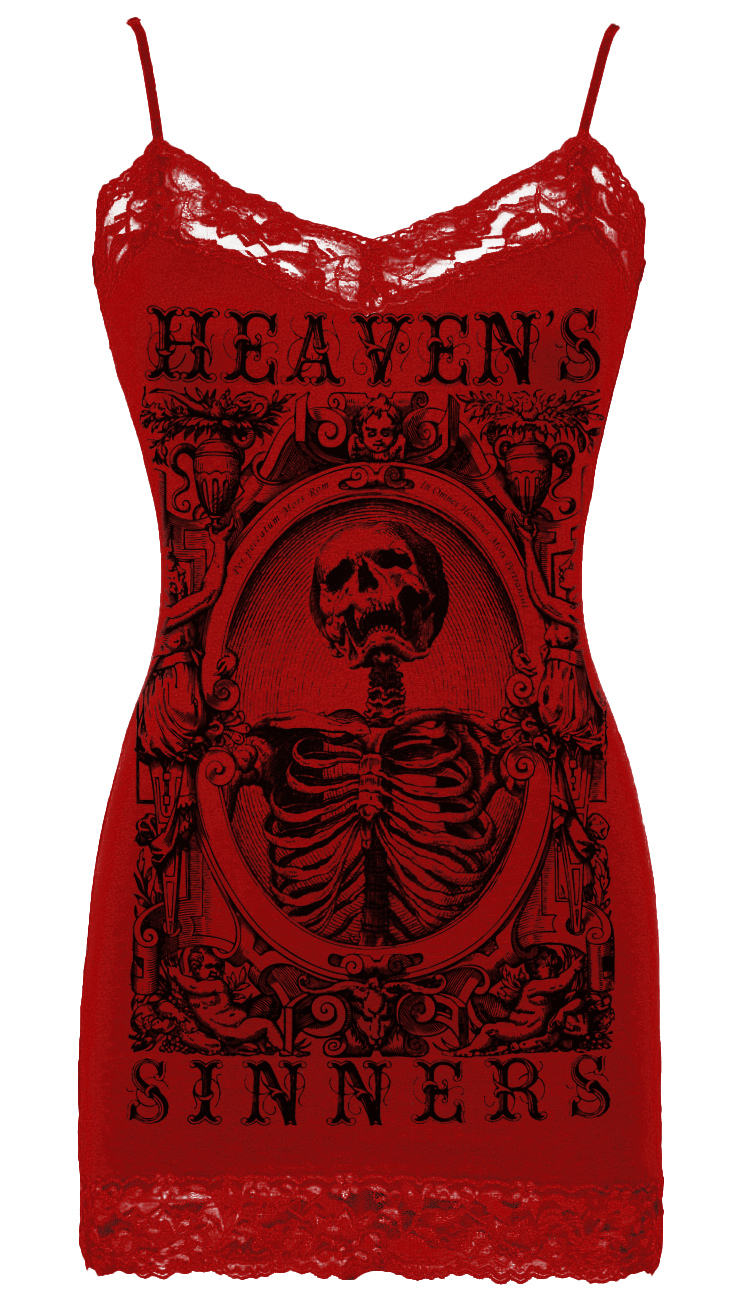 Womens Heavens Sinners Camisole Crimson - Se7en Deadly
