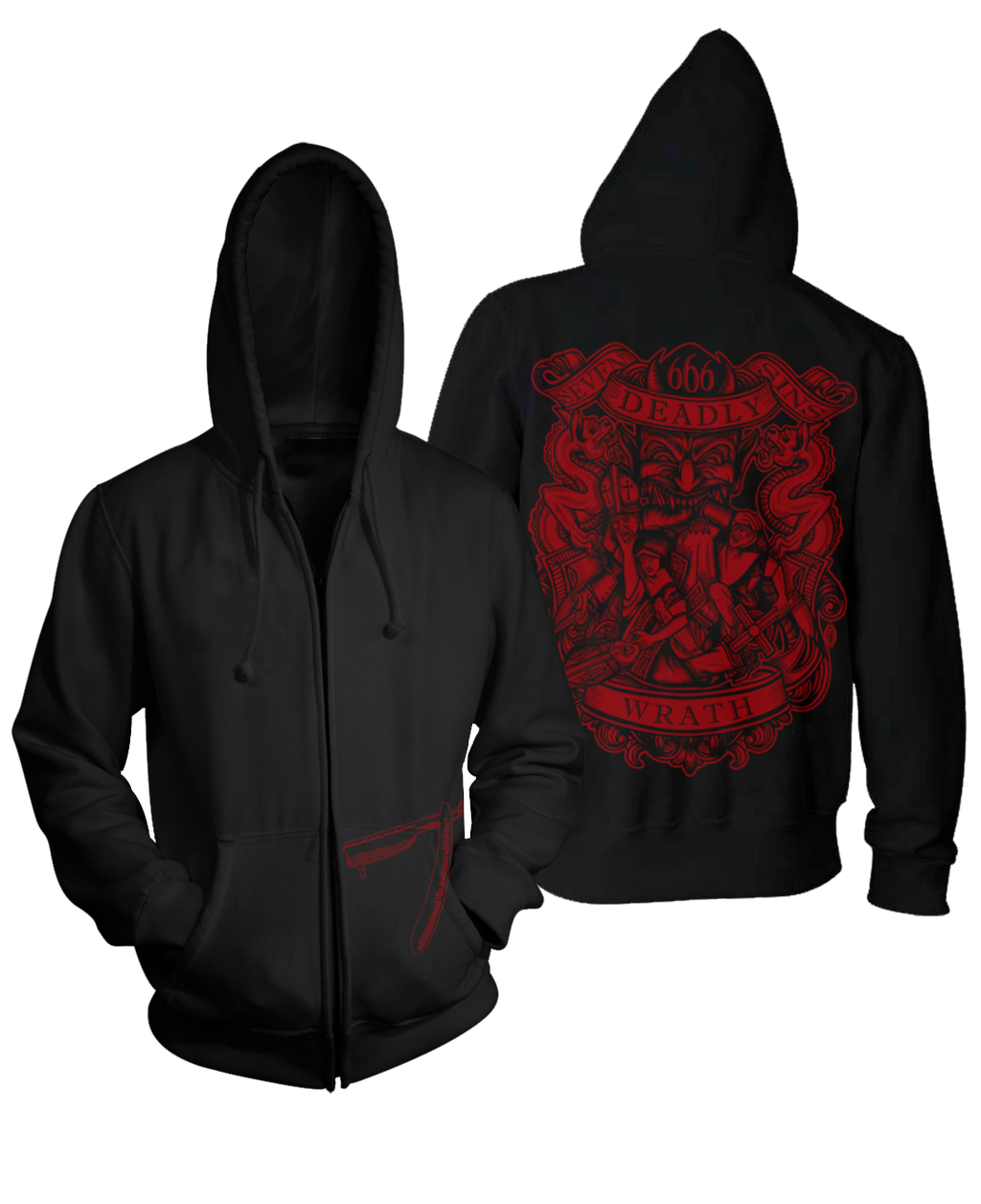 Mens Wrath Hoodie - Se7en Deadly